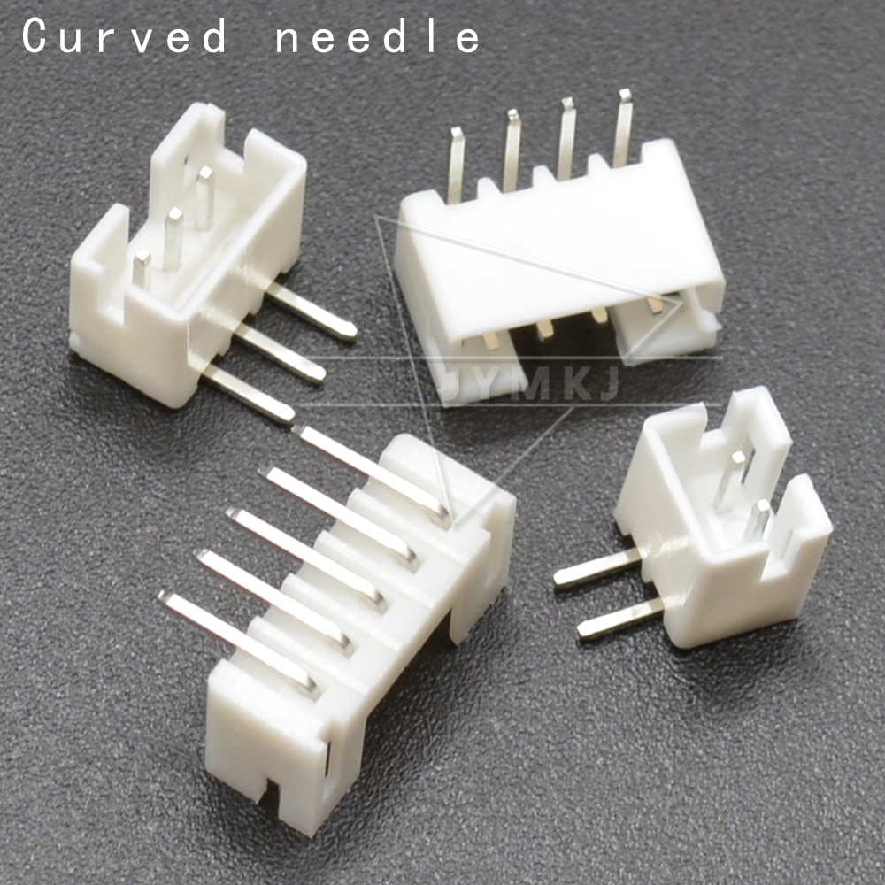 50pcs/LOT JST PH 2.0 connector male right angle material PH2.0 2mm Connectors Leads 2P 3P 4P 5P 6P 7P 8P 9P 10P 11P 12 pin Header PH-AW 2.0mm