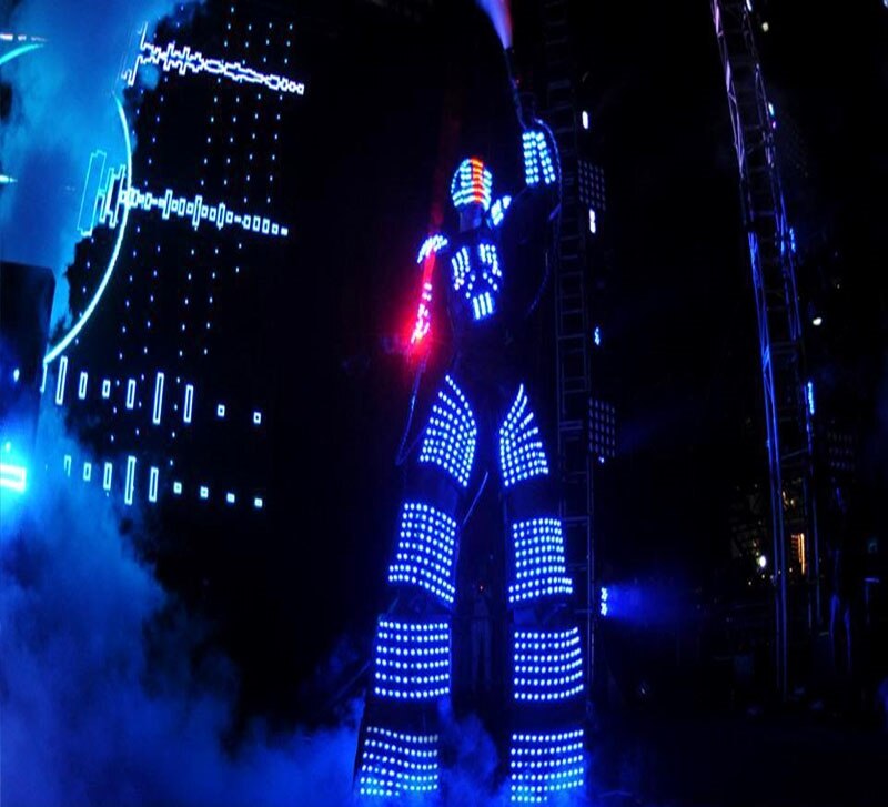 LED robot Costume /LED Clothing suits/ LED Robot suits/ white, golden light robot