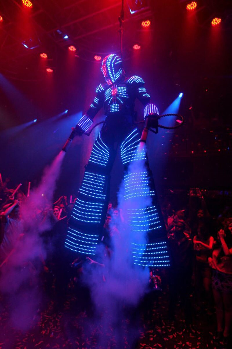 LED Illuminated costume led lighting robot costumes, luminous costumes, led clothing dance costume