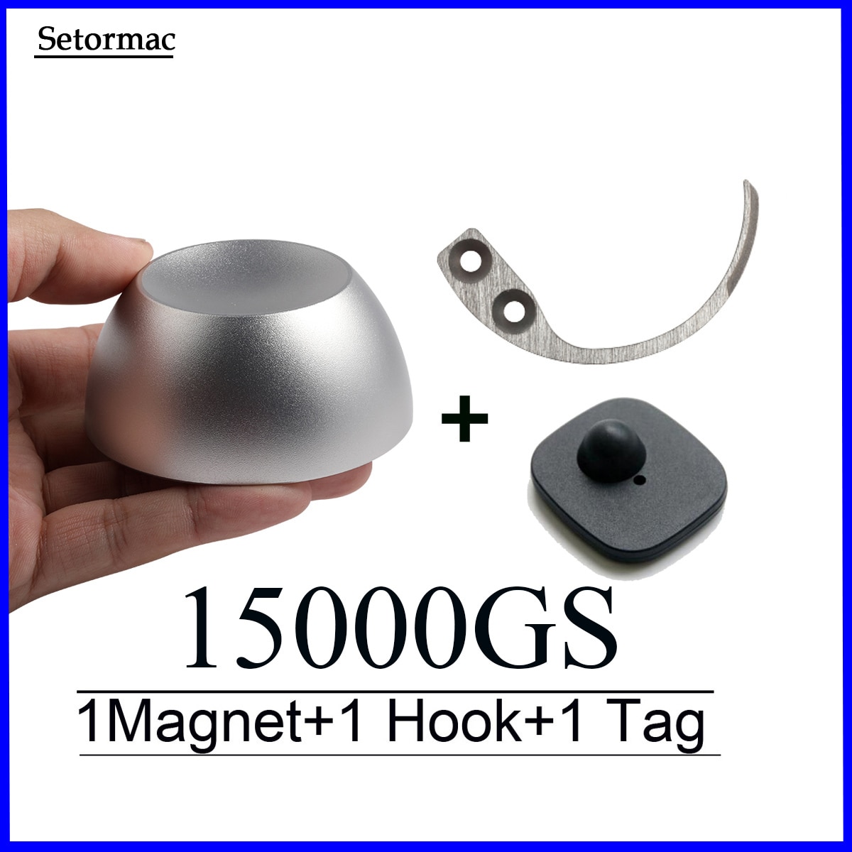 Golf Magnetic Detacher 15000GS Universal Tag Remover Magnet+1 Key Detacher Hook Tag+1 Alarms RF8.2Mhz System EAS