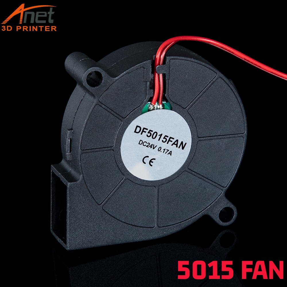 5015/4010/4020 Blower Turbo Fan High quality Cooling DC 24V/12V Black Brushless Plastic Fans for 3D Printer Parts Replacement