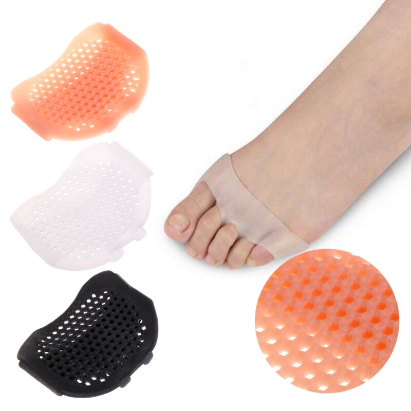 1pair Silicone Gel Accessories Forefoot Pads Breathable Soft Protector Elastic Pain Relief Insole Fashion Inserts New Dropship