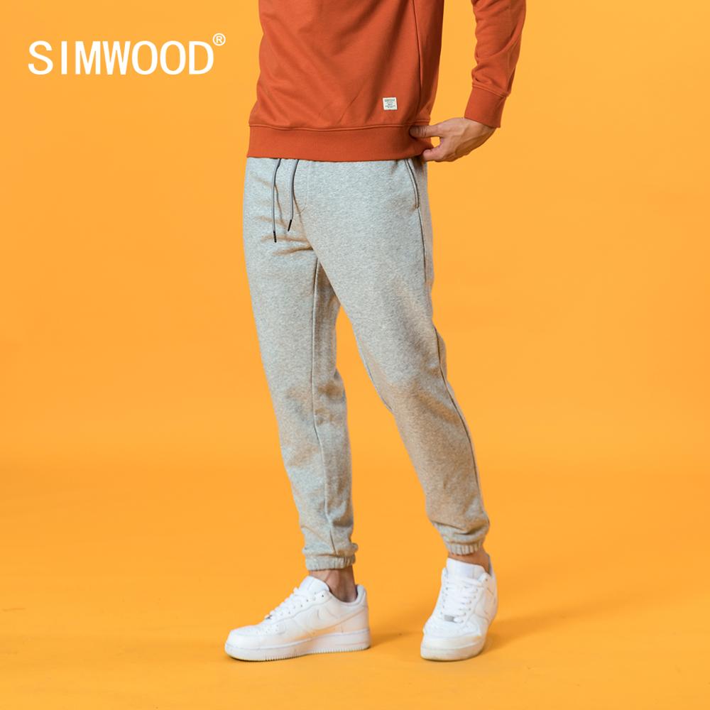 SIMWOOD 2021 Spring new sweatpants causal comfortable jogger trousers plus size back pockets drawstring plus size pants SJ131038