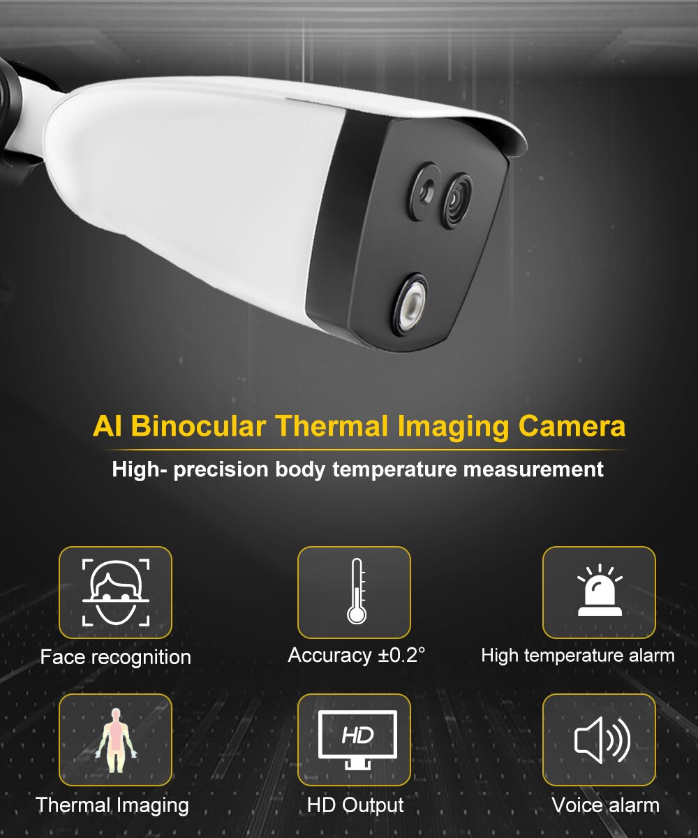 Free Shipping Thermal Camera Face Recognition IP Imager Camera 1080P thermal imaging camera Thermal Camera temperature detective