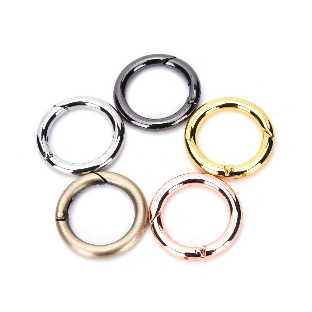 1PCS 28mm Spring O Ring,bag Hook,Round Carabiner Snap Clip Trigger Spring Keyring Buckle,O Ring For Bags,DIY Bag Accessories