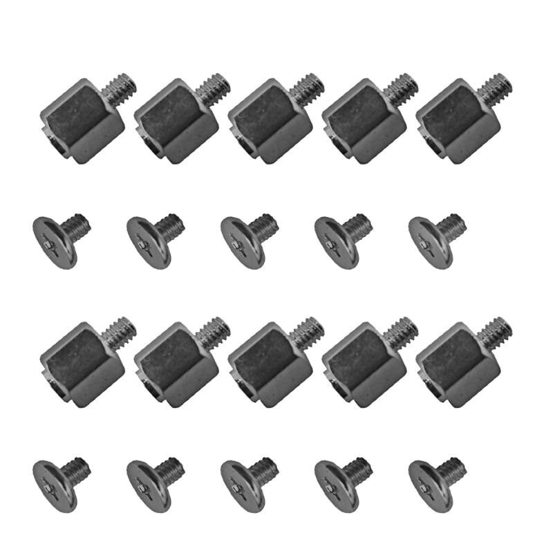 10 Set Hand Mounting Kits Stand Off Screw Hex Nut for A-SUS M.2 SSD Motherboard Silver Black