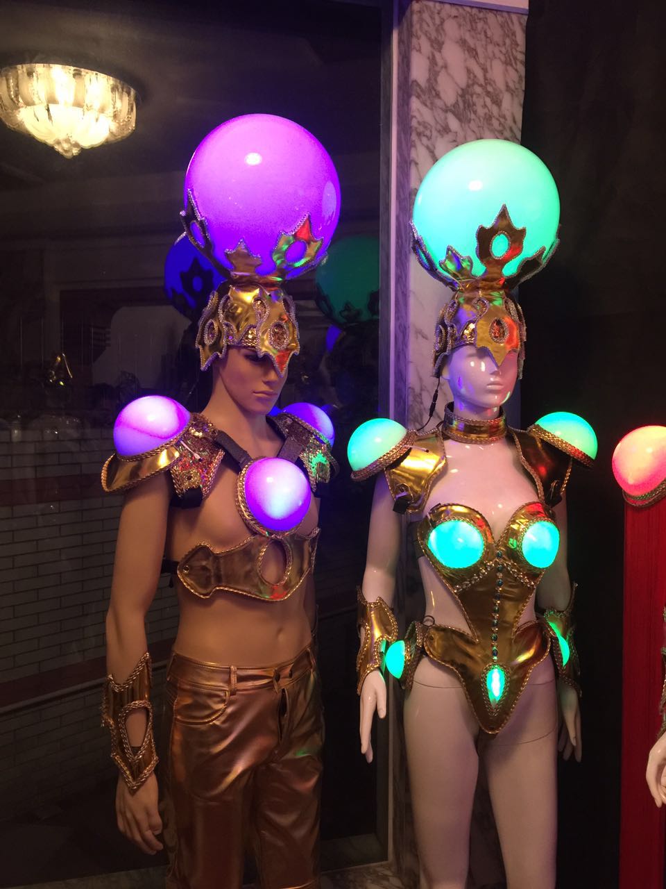 led Clothes LED Robot Costume furture show nightclub costumes party performance model women men stage armor