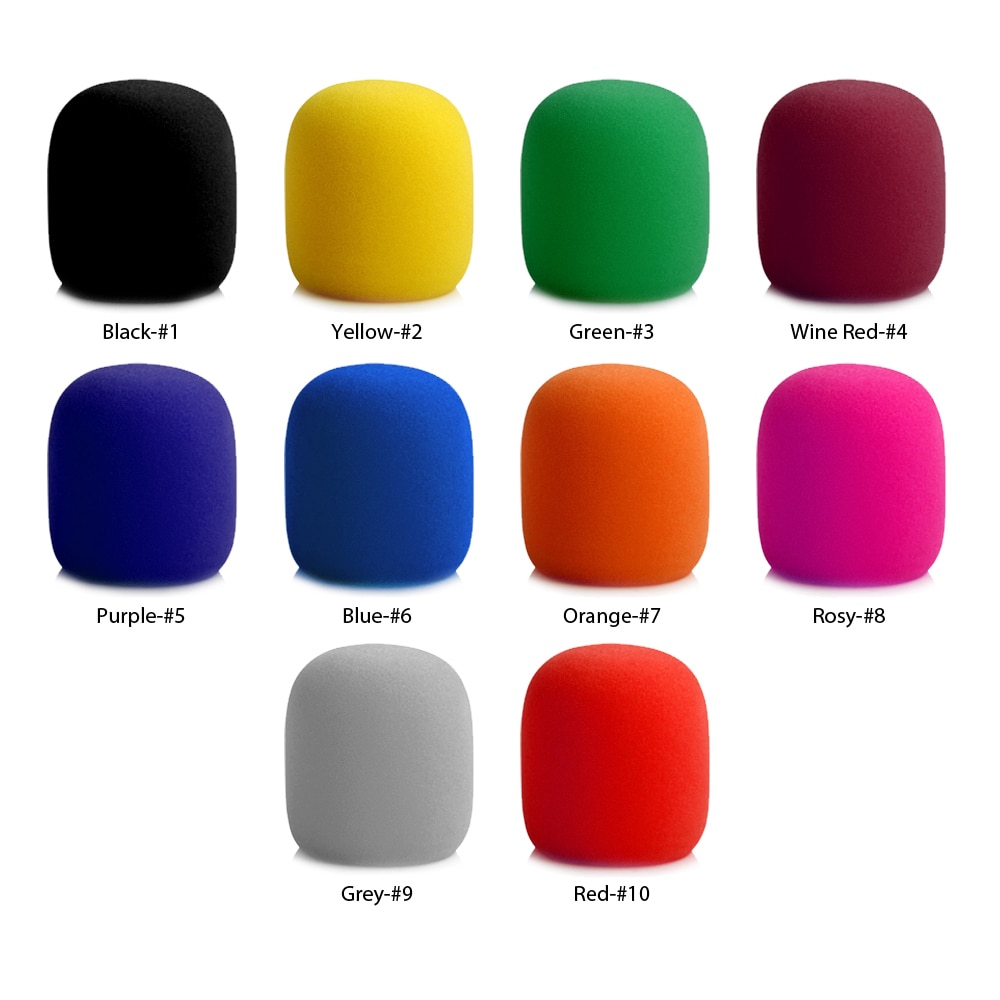 10 colors Mixed colors Handheld Stage Mic Cover Ball Shape Microphone Windscreen Foam Mic Cover Karaoke DJ Protective