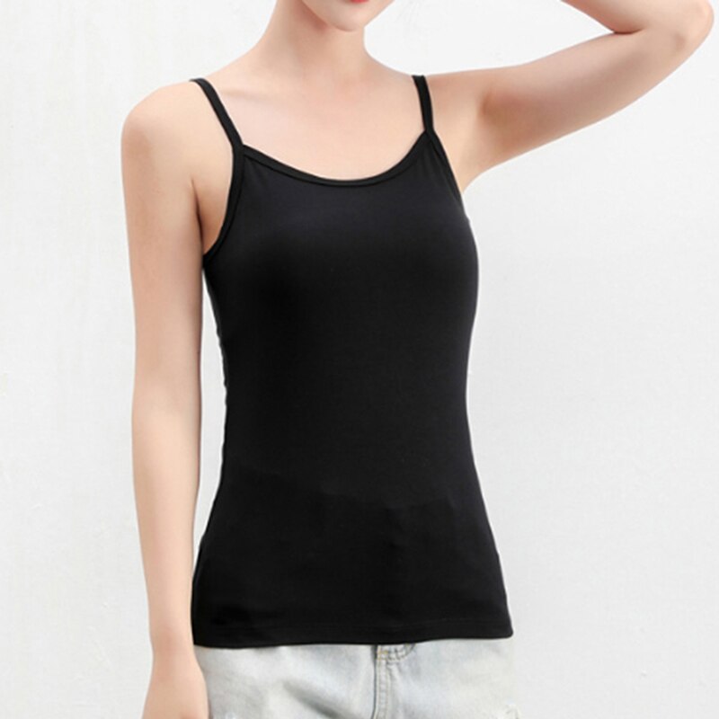 Summer Women Camisole Tanks Slim Casual Tank Tops Lady's Undershirt Solid Breathable Shoulder Vest For Female