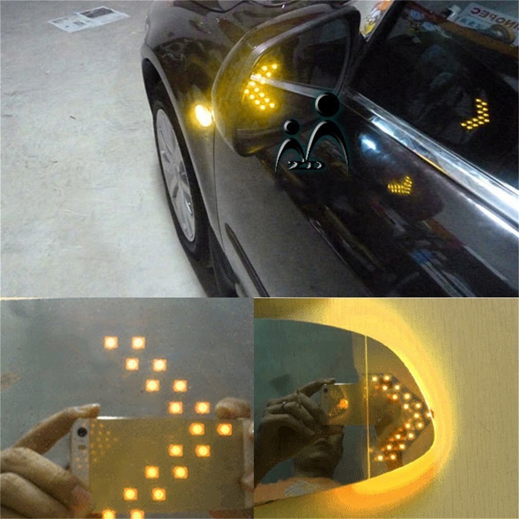 Universal LED Mirror Turn Signal Lamps Vehicle Arrow Indicator Car Rearview Side Mirror Turn Signal Light Lamp Hot Orange Hot