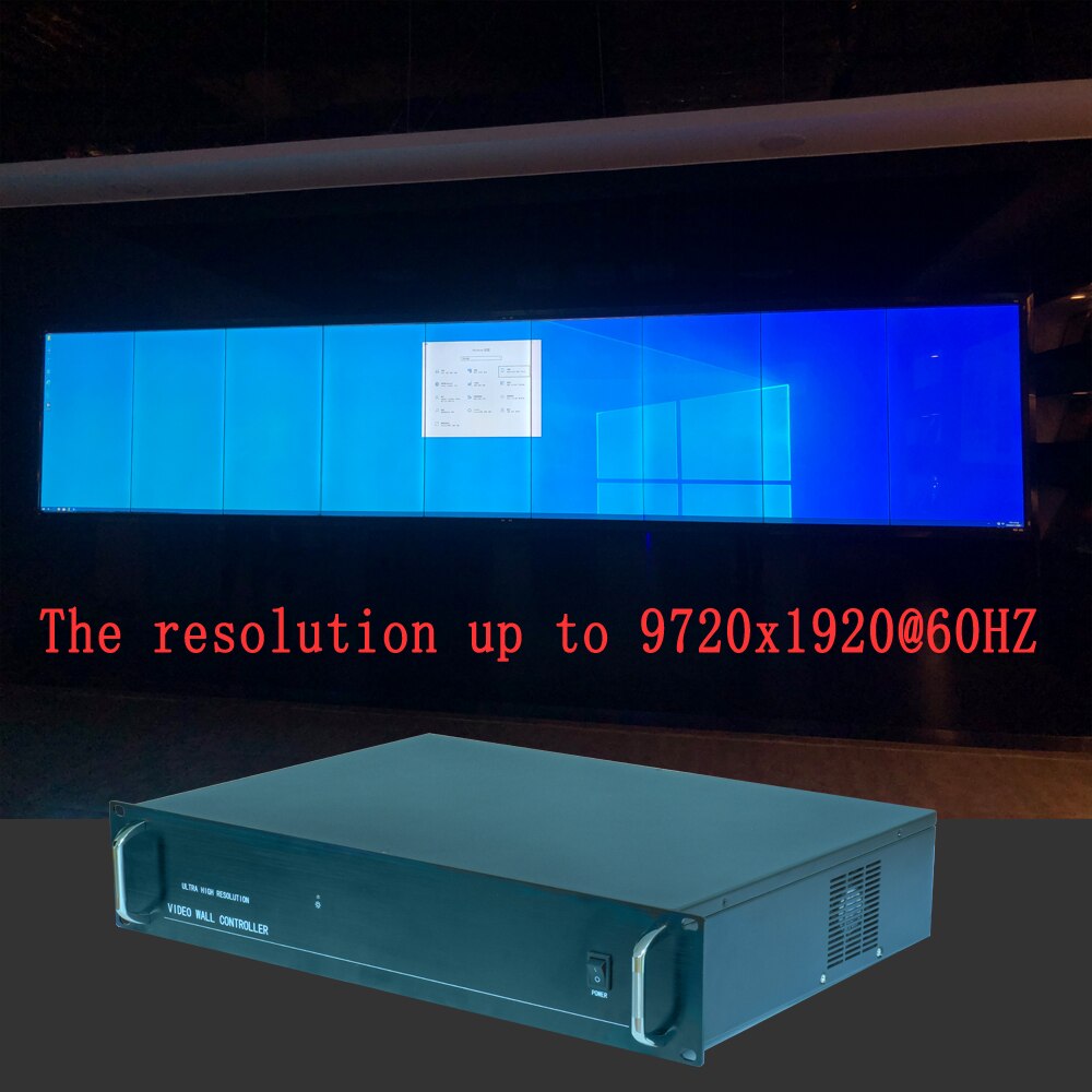 1x9 Ultra-high-resolution vertical video wall controller,9720x1920@60HZ video wall processor