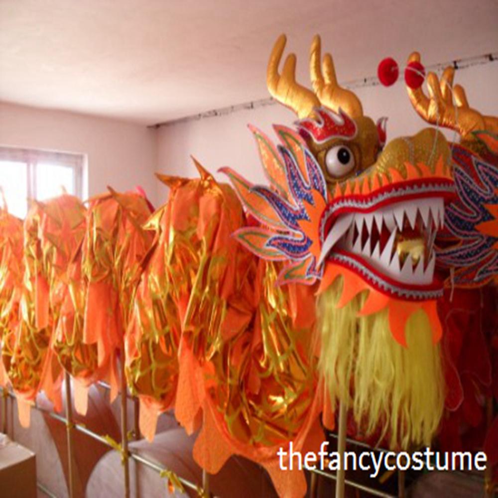 22m adult size 12 player Dragon dance costume Mascot costume Stage Prop Chinese culture Spring festival celebration