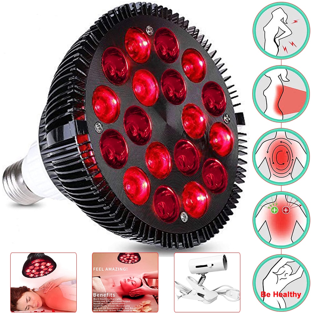 Red Light Therapy Lamp 18/54W LED Infrared Light Therapy Device 660nm 850nm Infrared Combo For Skin Care Pain Relief Health Care