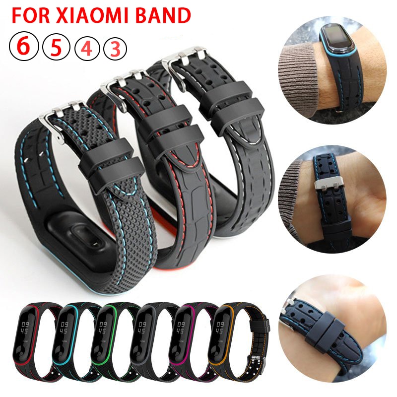 Bracelet for Xiaomi Mi Band 6 5 4 3 Sport Silicone Watch Band Wrist Strap for Mi Band 6 5 Bracelet for Xiaomi Band 4 NFC Belt 3