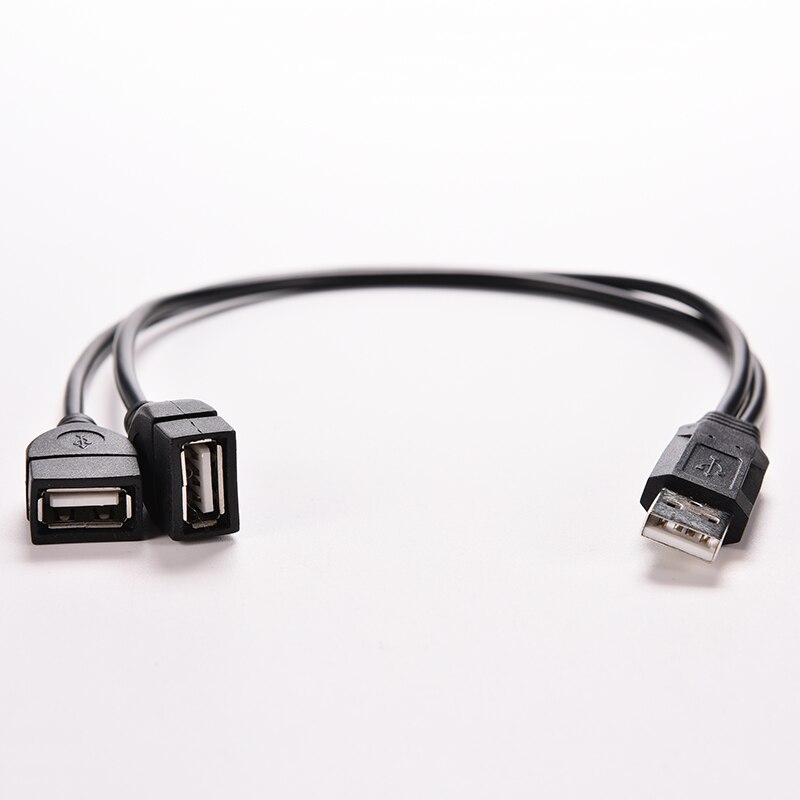 0.3m USB 2.0 Extension Cable A 1 Female to 2 Dual USB Male Data Hub Power Adapter Y Splitter USB Charging Power Cable Cord