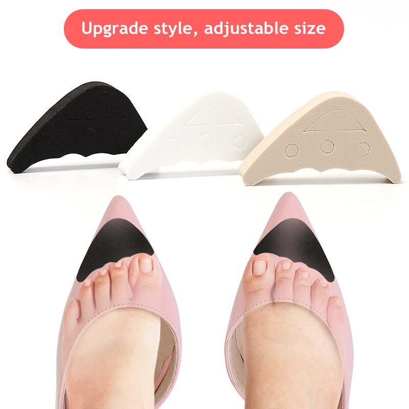 1pair Women High Heel Toe Plug Insert Shoe Front Filler Cushion Pain Relief Protector Accessories Forefoot Pad Half Feet Insoles