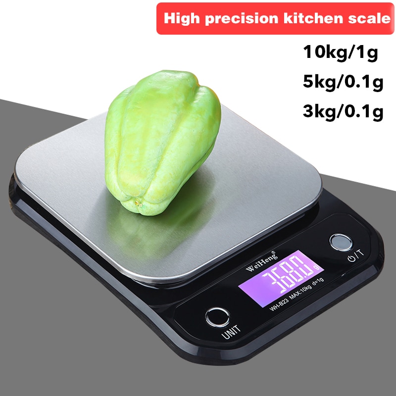 Precision Digital Scale LED Portable Electronic Kitchen Scales Food Balance Measuring Weight Scale 3kg/5kg/10kg/0.1g