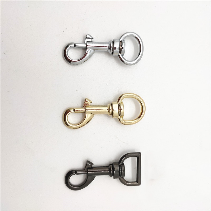 2pcs/set Solid Brass Trigger Swivel Eye Bolt Snap Hook For webbing Leather Craft Bag Strap Belt Hook Clasp Pet Dog Leash Clip