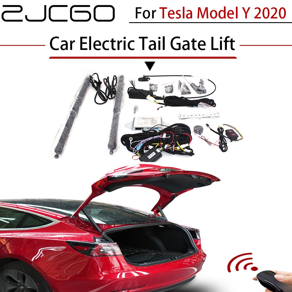 ZJCGO Car Electric Tail Gate Lift Trunk Rear Door Assist System for Tesla Model Y 2020 Original Car key Remote Control