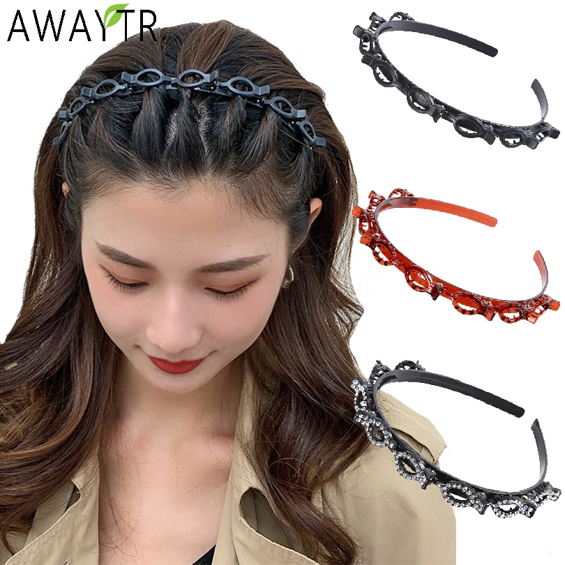 AWAYTR Unisex Alice Hairband Headband Men Women Sports Hair Band Hoop Metal Hoop Double Bangs Hairstyle Hairpin Hair Accessories