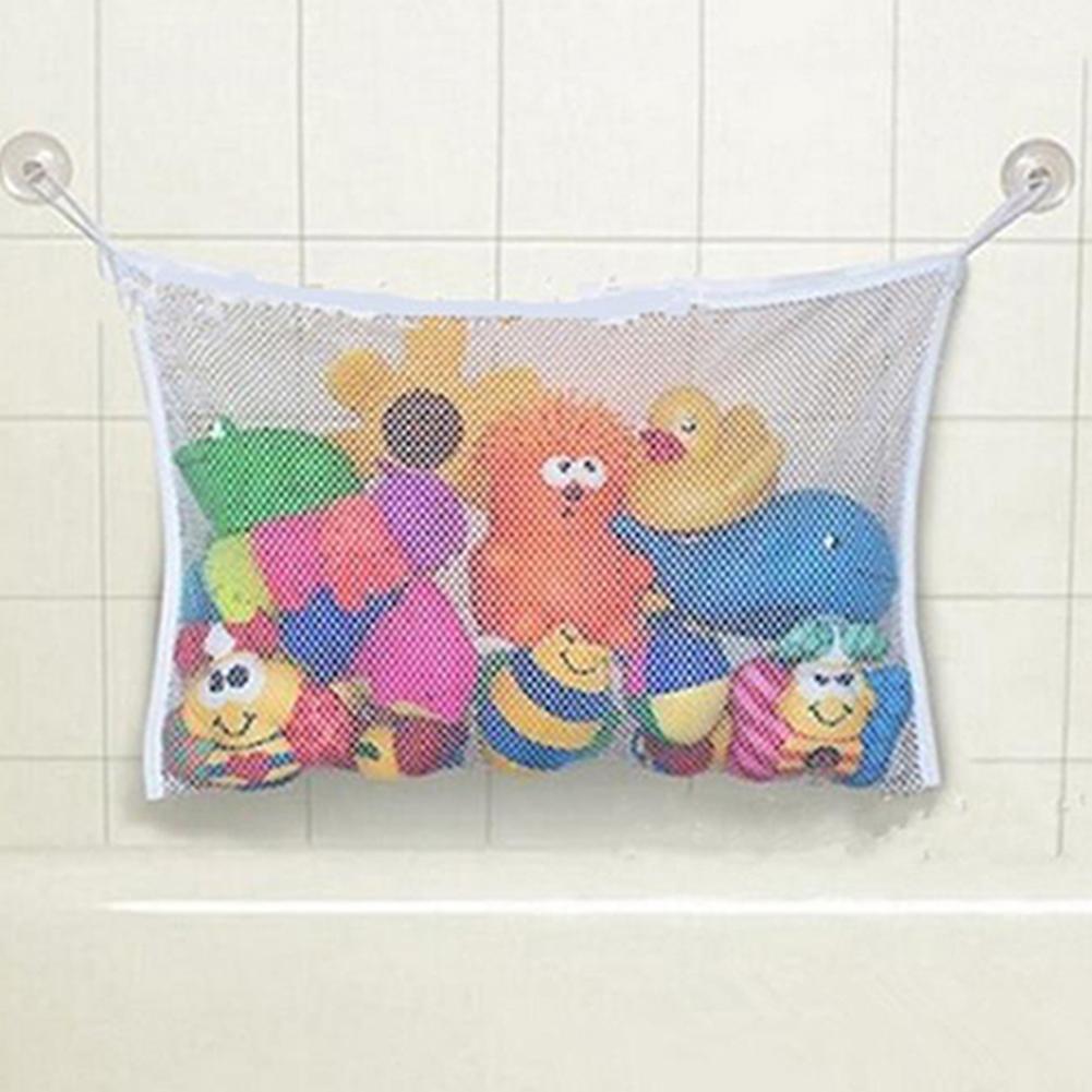 Baby Child Bath Toy Hanging Mesh Net Bathroom Stuff Storage Bag with Suction Cup with Suction Cups,Bathroom Hanging Bag hot sale