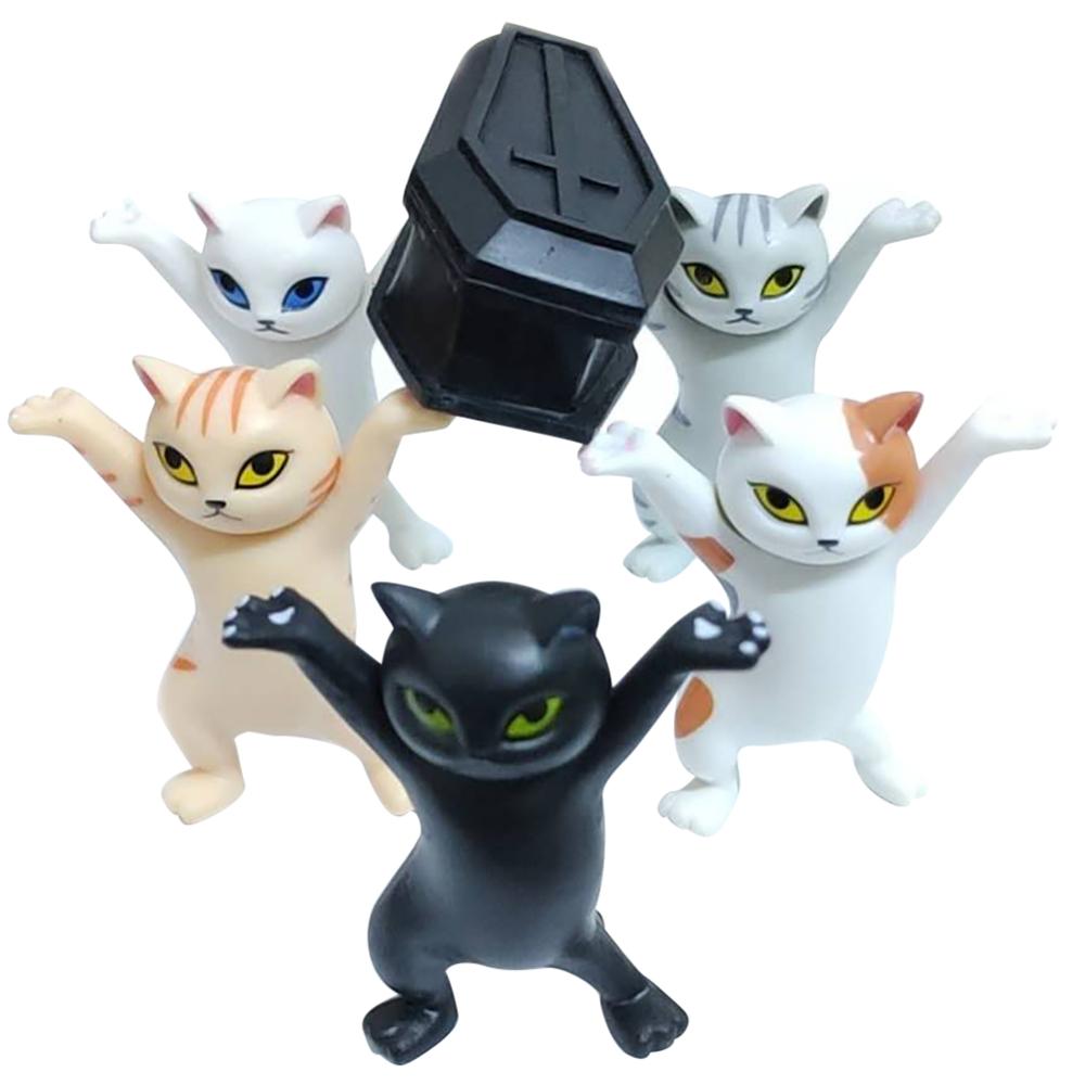 Carrying Coffin Cat Pen Holder Home Decoration Animal Statue Handmade Home Decoration Toy Gift