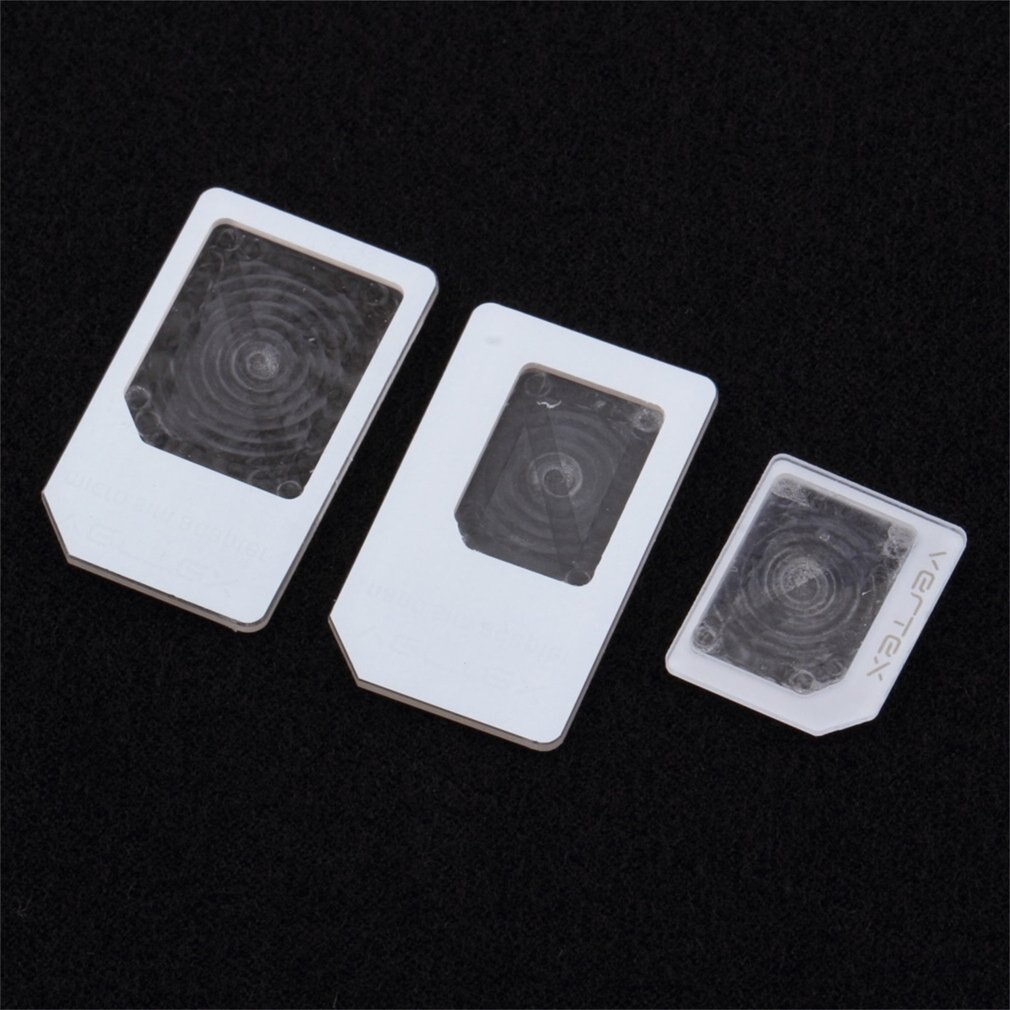 3 Pcs for Nano SIM for Micro Standard Card Adapter Tray Holder Adapters for Iphone 5 Free / Drop Shipping White Piece