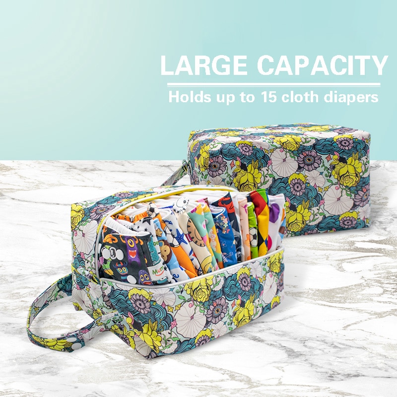[Mumsbest] Large-capacity Reusable Diaper Pods Baby Diaper Bag Handbags Diaper Organizer Stroller Nappy Bag For Mon 10-15 pcs