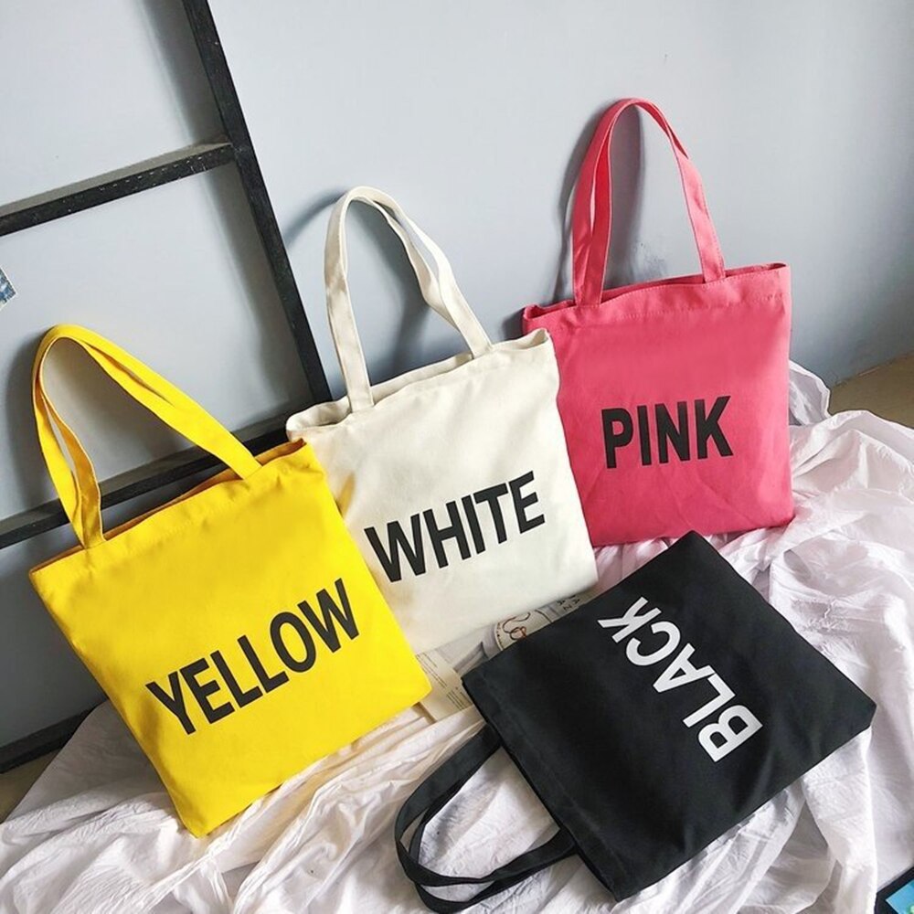 Women Shopping Bag Female Canvas Cloth Shoulder Bag Environmental Storage Handbag Reusable Foldable Eco Grocery Totes Handbag