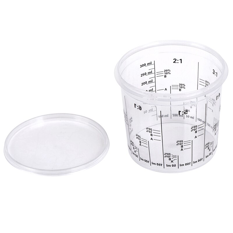 1pc Plastic Paint Mixing Cups 385ml 750ml Paint Mixing Calibrated Cup For Accurate Mixing Of Paint And Liquids