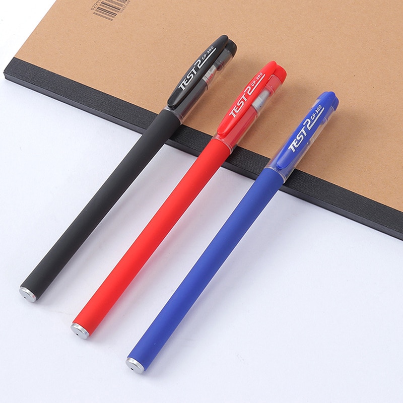 10pc Gel Pen 0.5mm Fine Gel Pen Blue/Black Ink Refills Rod Pens School Gelpen Office Student Writing Drawing Stationery