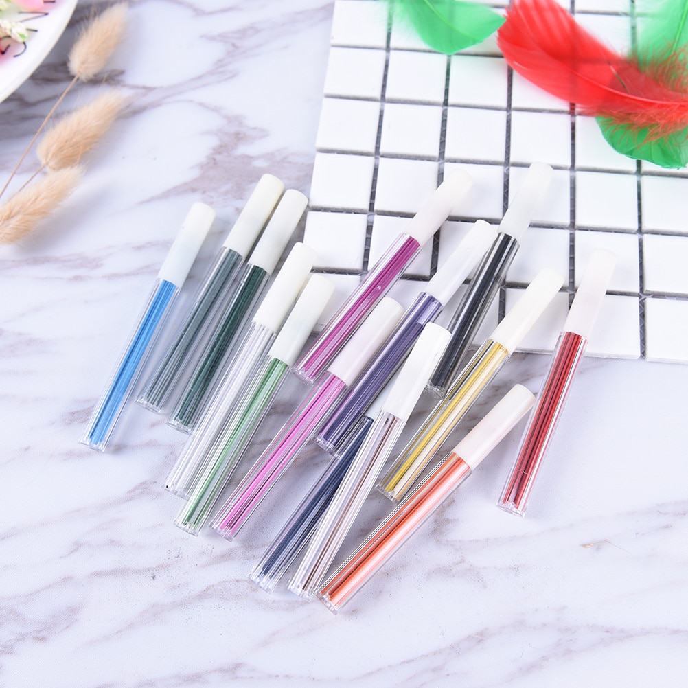 1 Box(6Pcs)2.0mm Automatic Pencil Drafting Writing Painting Mechanical Pencils Colors Refills Coloed Set School Supplies