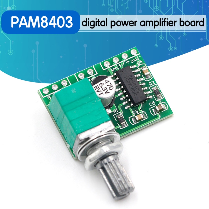 PAM8403 5V Power Audio Amplifier Board 2 Channel 3W W Volume Control/ USB Power