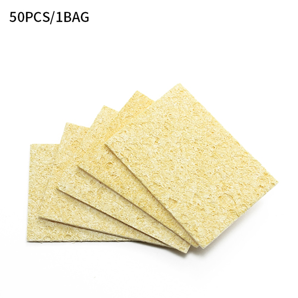 5/10/20/50Pcs Yellow Cleaning Sponge Cleaner for Enduring Electric Welding Soldering Iron