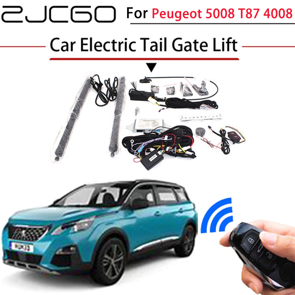 ZJCGO Car Electric Tail Gate Lift Trunk Rear Door Assist System for Peugeot 5008 T87 4008 Original Car key Remote Control