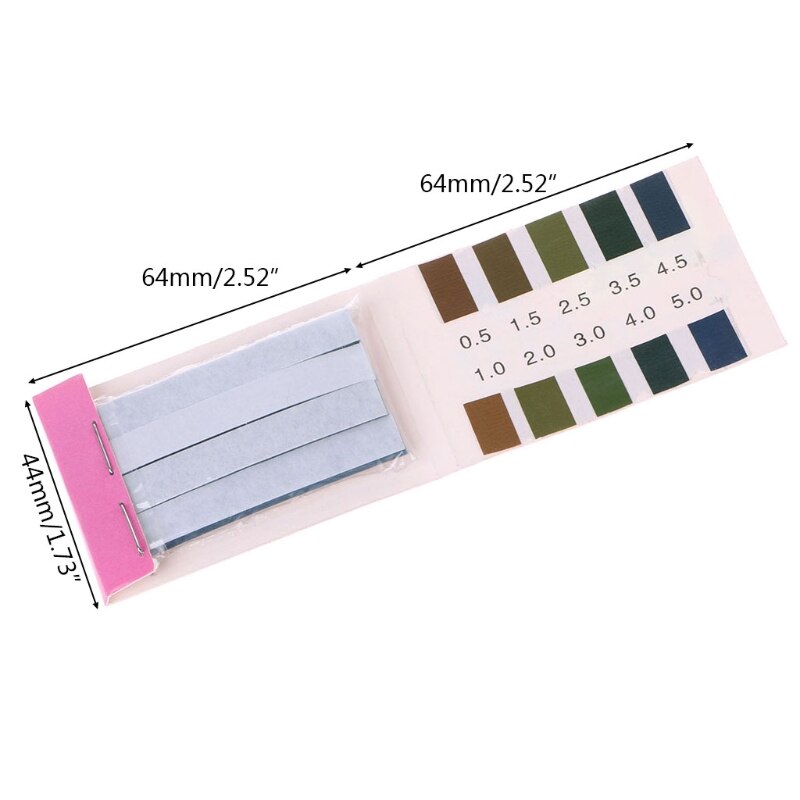 80 Strips pH Alkaline Short-range 0.5-5.0 Indicator Litmus Paper pH Test Strips 28TC