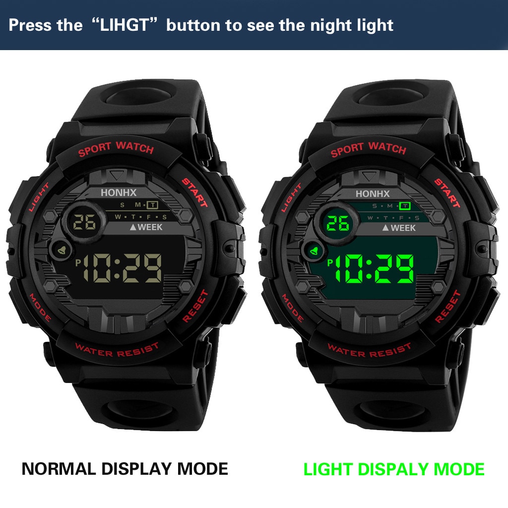 HONHX Luxury Mens Digital LED Watch Date Sport Men Outdoor Electronic Watch Sports Watch relogio masculino часы мужские часы