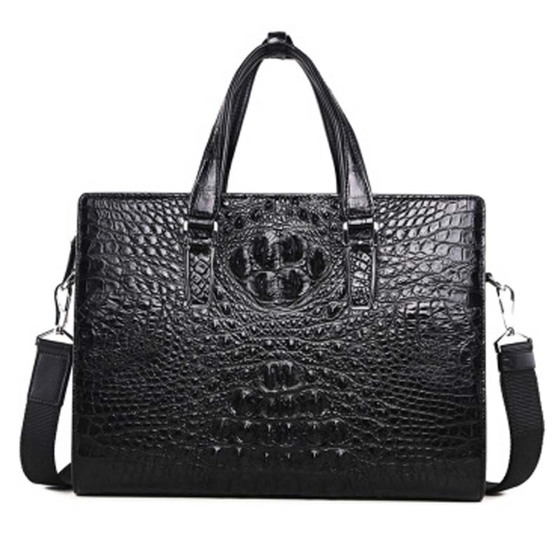 VVBrown male crocodile men handbag male bag large capacity business leisure male men briefcase male Big bag black