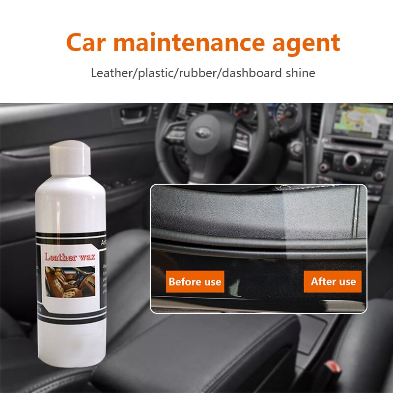 30ml Car Interior Maintenance Plastic Parts Retreading Agent Car Maintenance Wax Leather Instrument Panel Retreading Agent