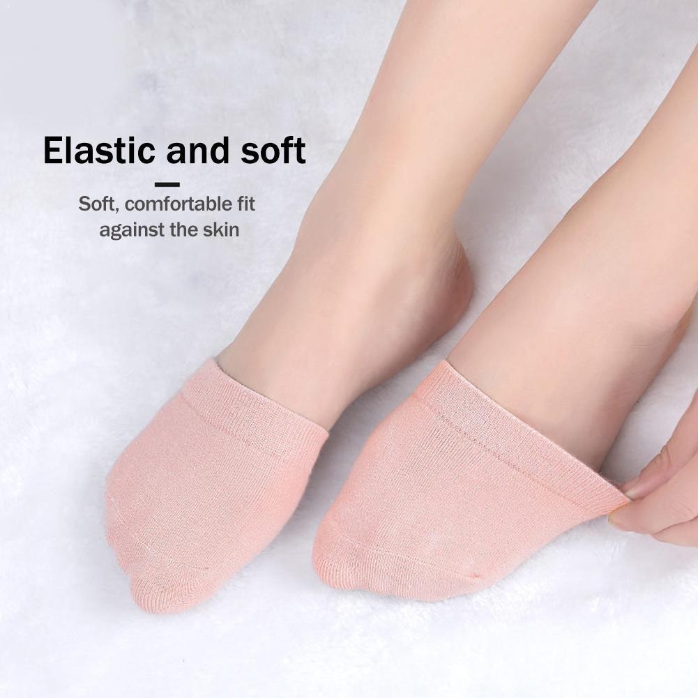 1 Pair Silicone Forefoot Socks Non-slip High Heels Pad Breathable Half Forefoot Insoles Invisible Palm Summer Slipper Socks C8V0