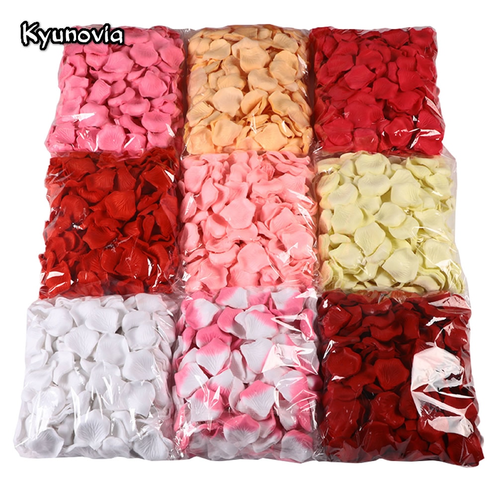 Wholesale New 7000pcs/Lot 500G 5*5CM Big Rose Petals Wedding Petale De Rose Mariage Romantic Artificial Rose Flower Petals GC5