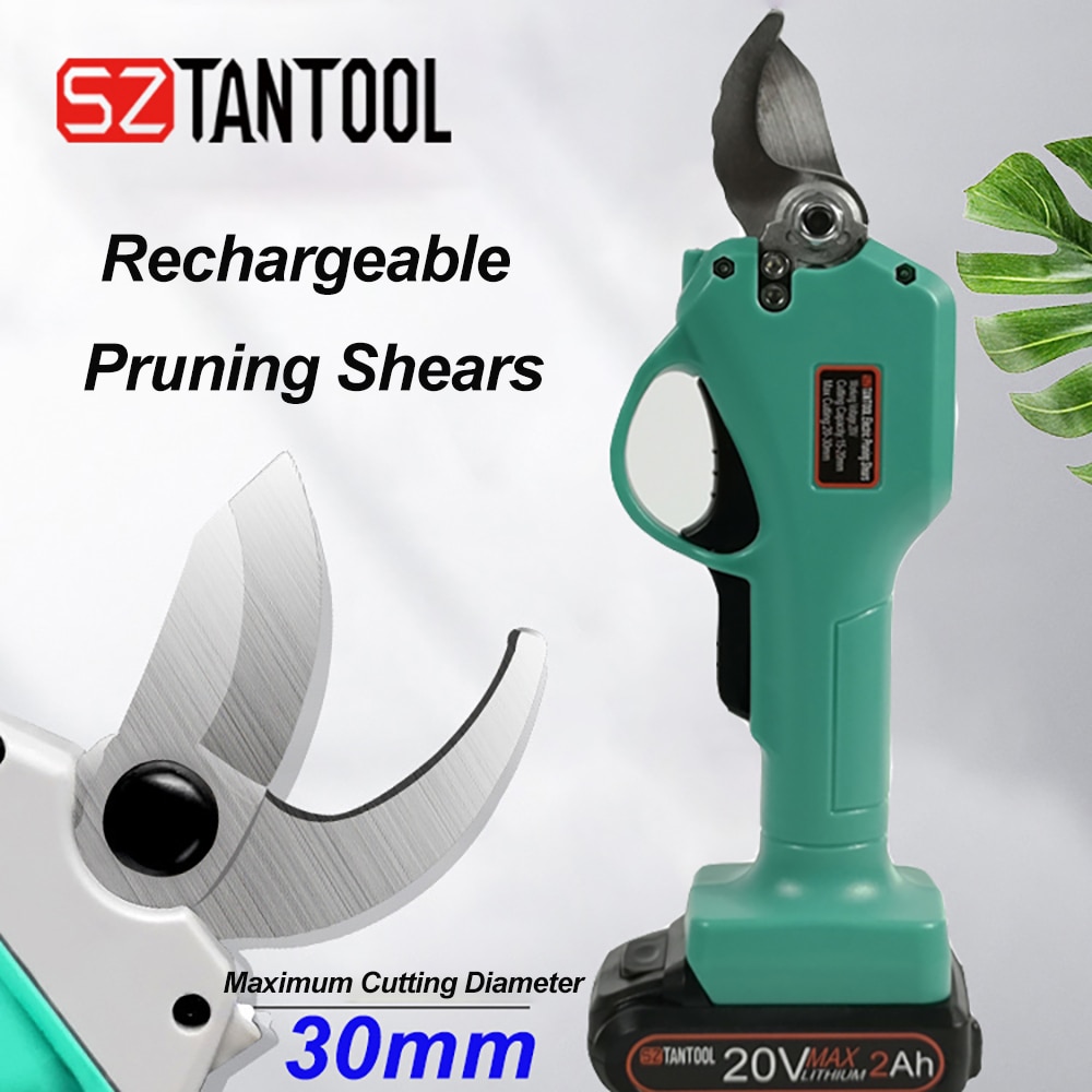 20V Wireless Electric Rechargeable Scissors Pruning Shears Tree Garden Tool Branches Pruning Tools with Li-ion Battery