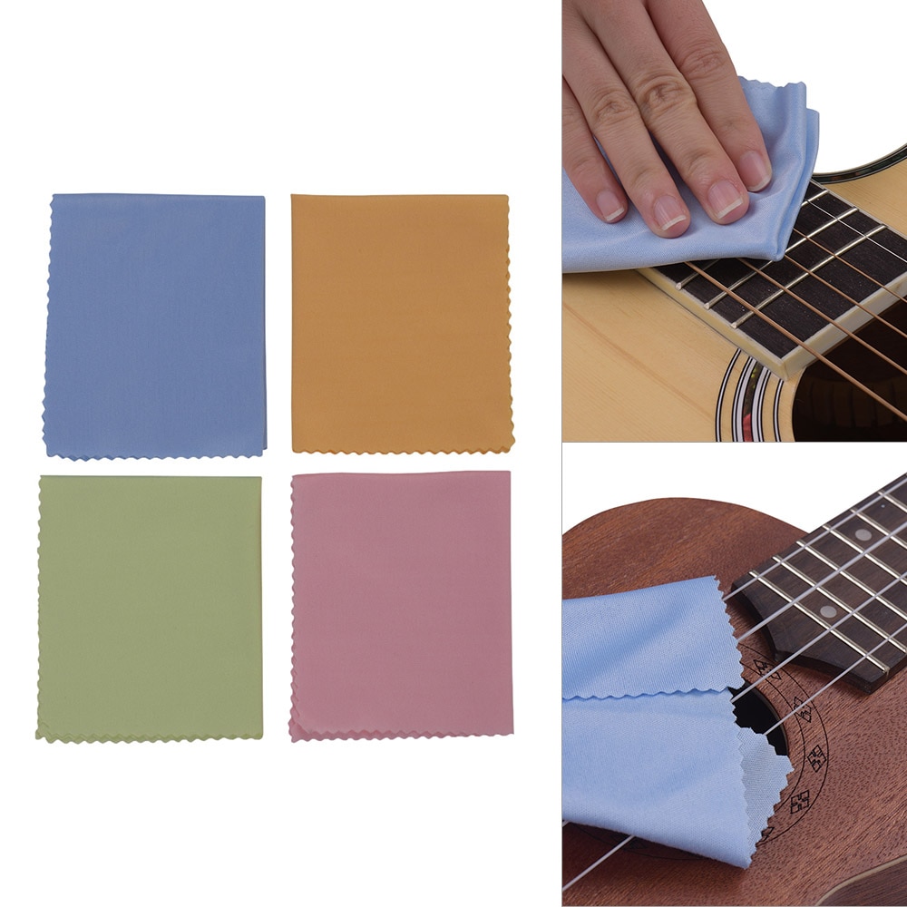 1pcs Microfiber Musical Instrument Cleaning Cloth Cleaner for Guitar Violin Ukulele Clarinet Trumpet Saxophone Cleaning