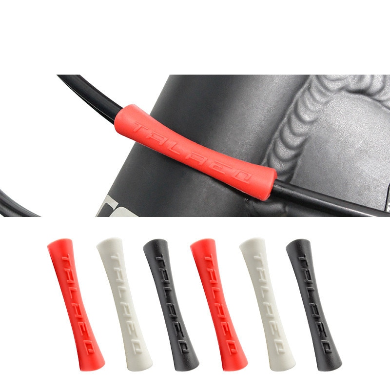 4pcs Bicycle Brake Cable Housing Mtb Rubber Protective Sleeve Brake Cable Protectors Guides Bike Accessories