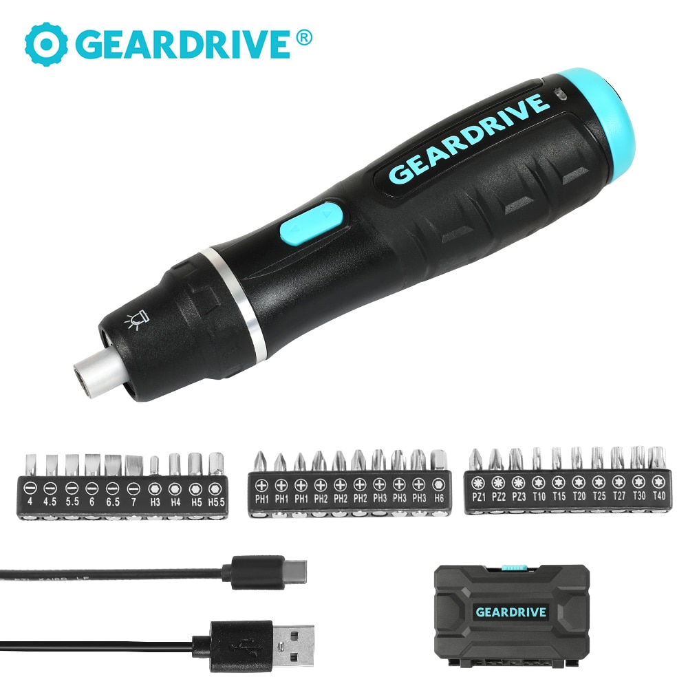 WORKPRO 3.6V 33 In 1 Electrical-screwdriver With Bits Mini Portable USB Rechargeable Torque Screwdriver