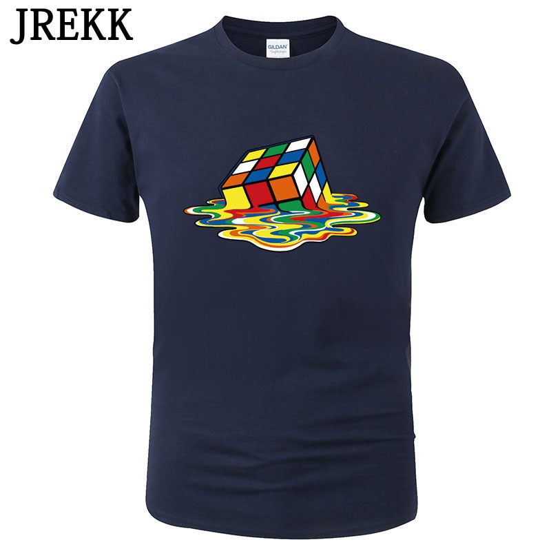 2020 Summer Men T-Shirts The Big Bang Theory Printed Stylish Design Melting Rubik's cube T Shirts Cotton Unisex Tops Tees C06