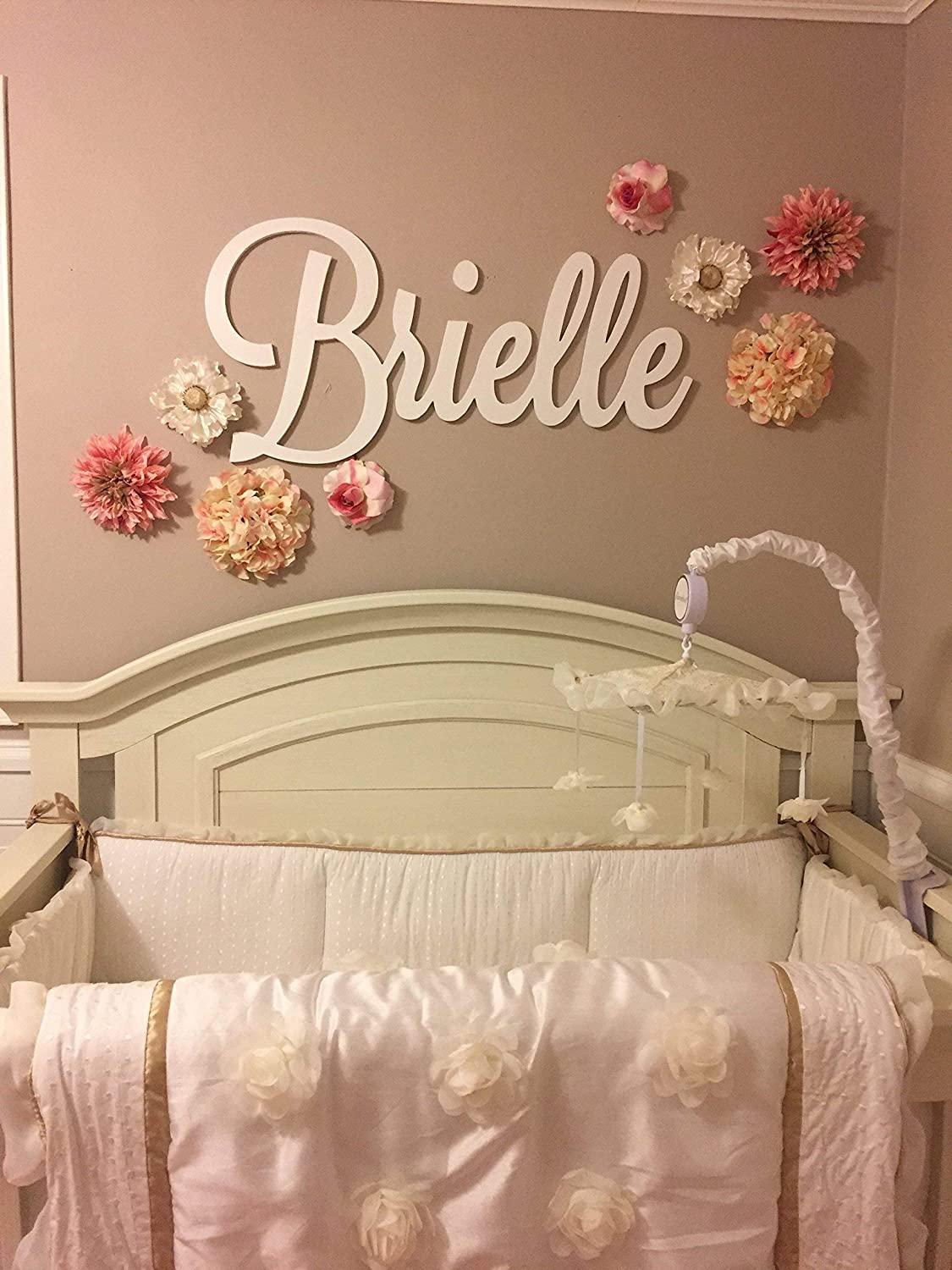 Personalized Wooden Name Sign Large size Letters Baby Name Plaque PAINTED nursery name nursery decor wall art
