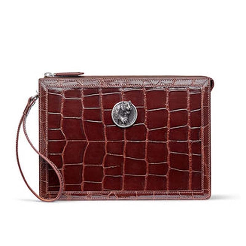 gete Highlights America Alligator skin men clutch bag male Handmade high-capacity business Envelope bag crocodile bag