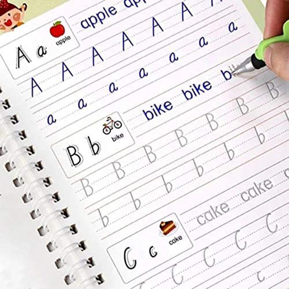 Cartoon English Copybook For Calligraphy Books Kindergarten Kids Paint Phonics Characters Groove Copybook Writing English Tool