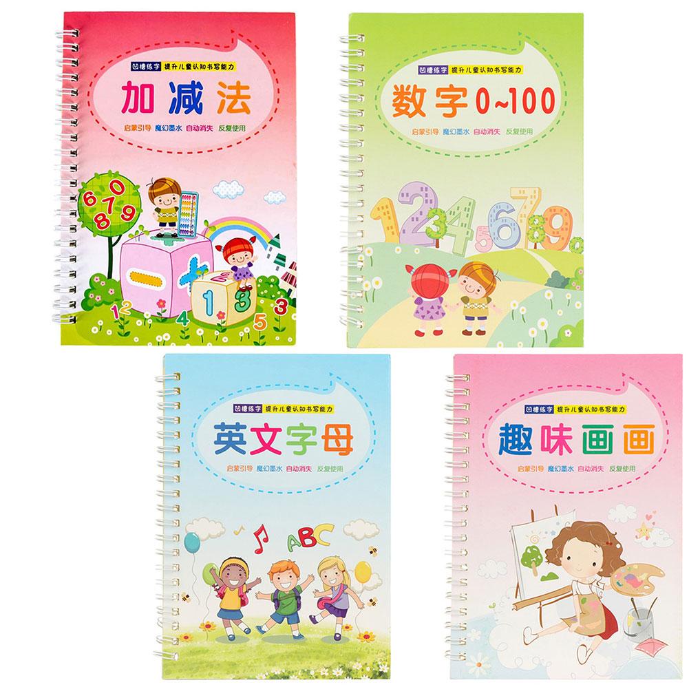 Reusable Kid Kindergarten Children Copybook Calligraphy Art Supply Practice Book Kids Educational Toys for Children Gifts